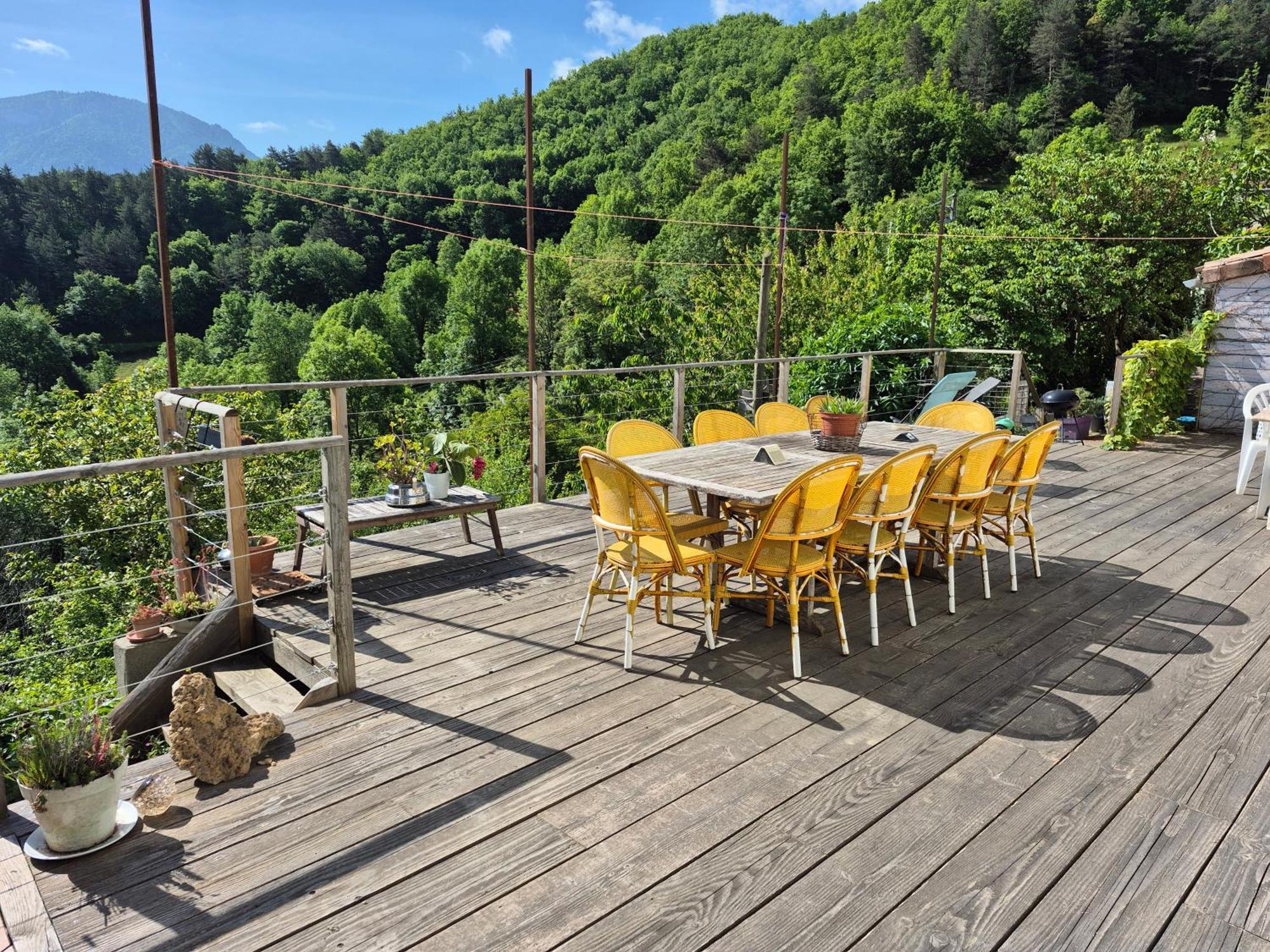 Grande Terrasse Avec Vue Entre Mediterranee Et Pays Cathare Cailla Buitenkant foto