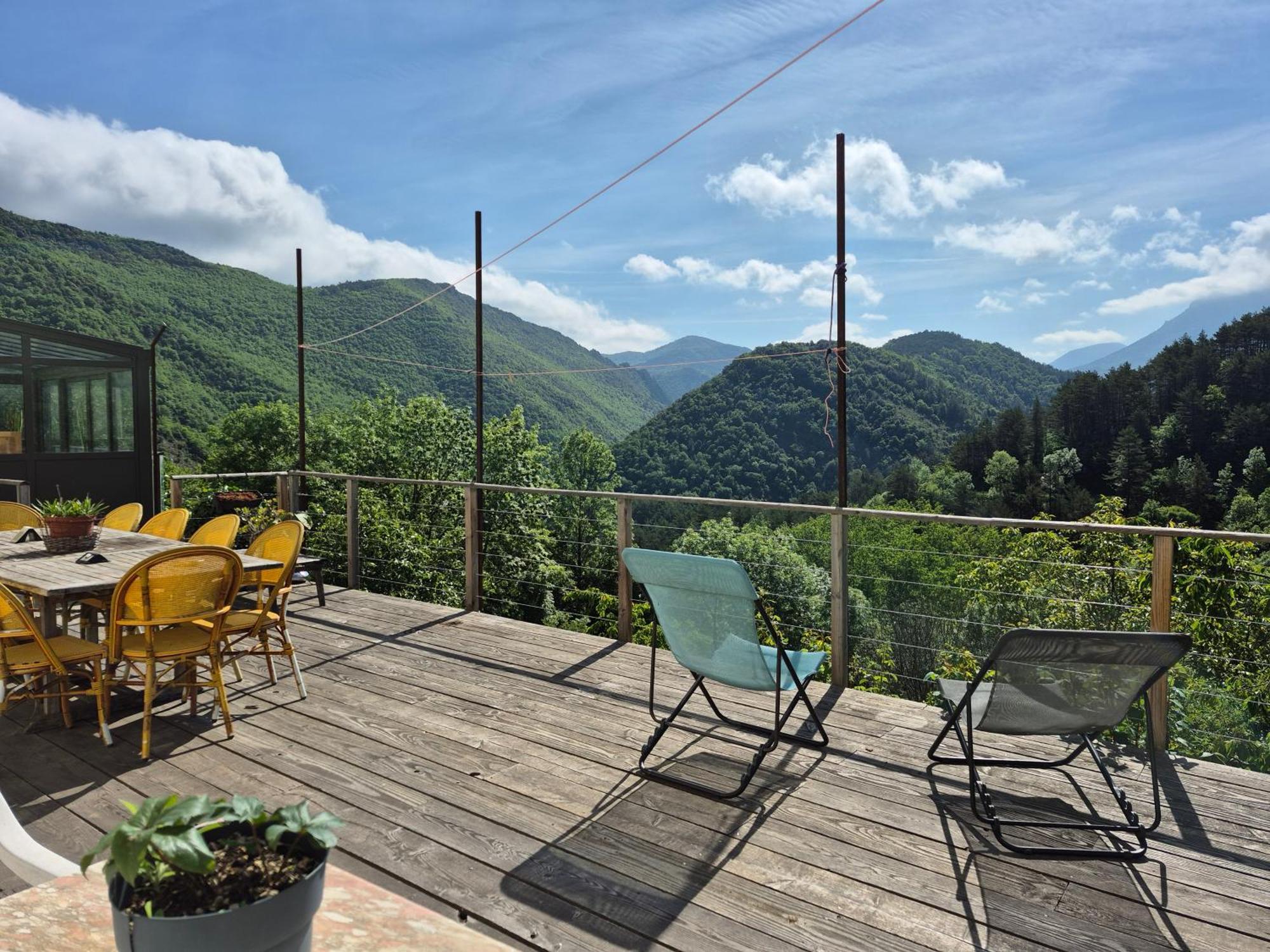 Grande Terrasse Avec Vue Entre Mediterranee Et Pays Cathare Cailla Buitenkant foto